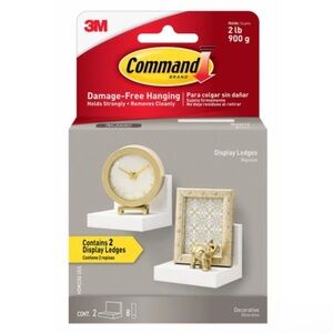 3M Command Decorative Quartz Display Ledge (damage free hanging 2 Displays)
